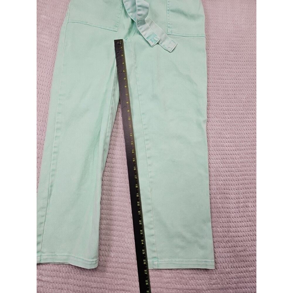 The Pants Store Jumpsuit Womens Small Mint Green Denim Short Sleeve Jumper - Picture 2 of 9